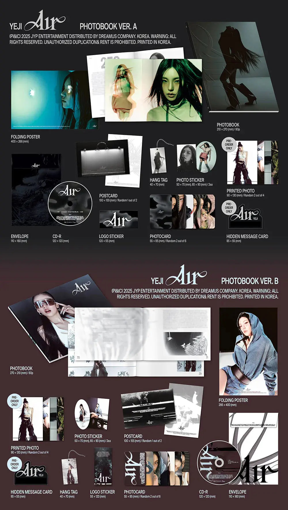 YEJI - [AIR] (Photobook Ver.) KAEPJJANG SHOP (캡짱 숍)