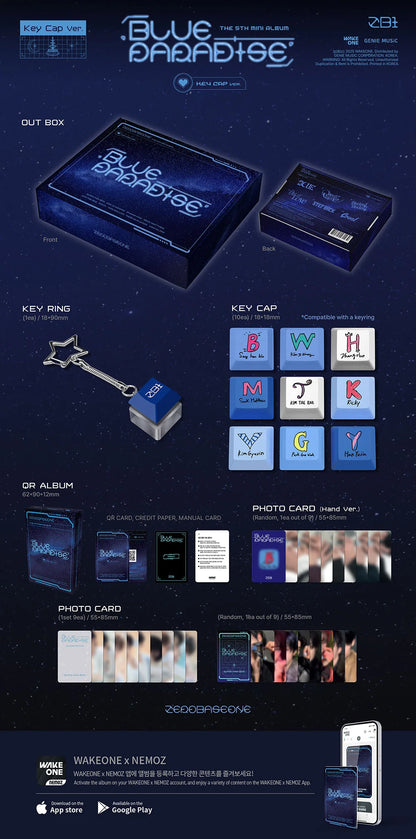 [PRE ORDER] ZEROBASEONE - [BLUE PARADISE] (Key Cap Ver.)