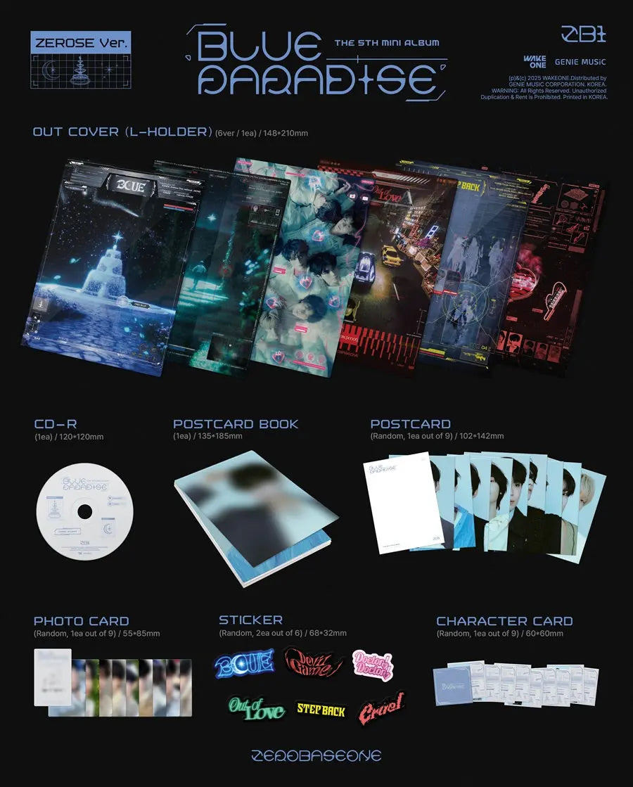 ZEROBASEONE - [BLUE PARADISE] (ZEROSE Ver.) KAEPJJANG SHOP (캡짱 숍)