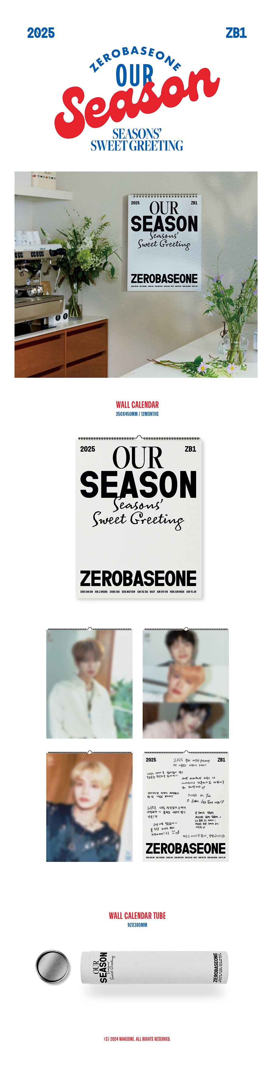 [PRE ORDER] ZEROBASEONE - 2025 SEASON'S SWEET GREETINGS / CALENDAR