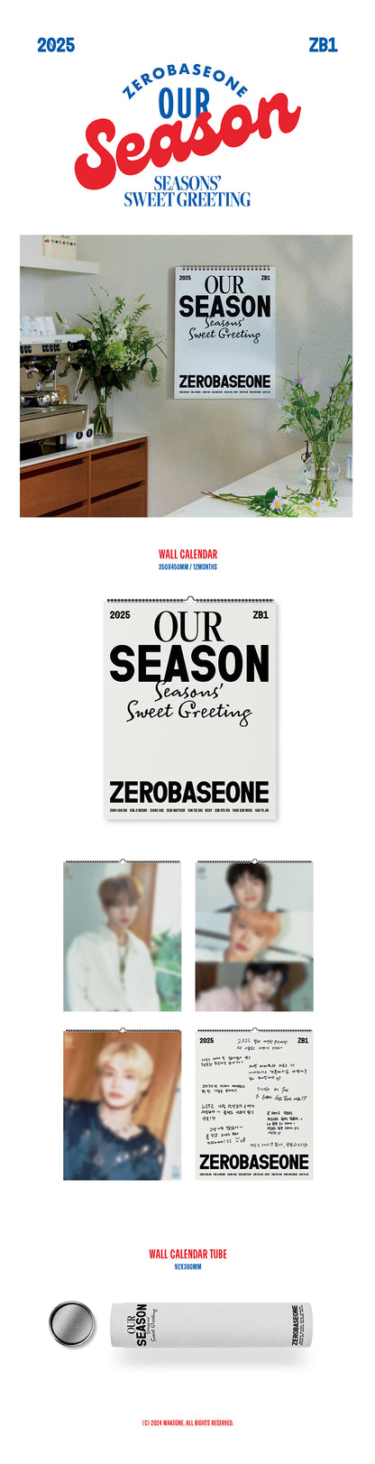 [PRE ORDER] ZEROBASEONE - 2025 SEASON'S SWEET GREETINGS / CALENDAR