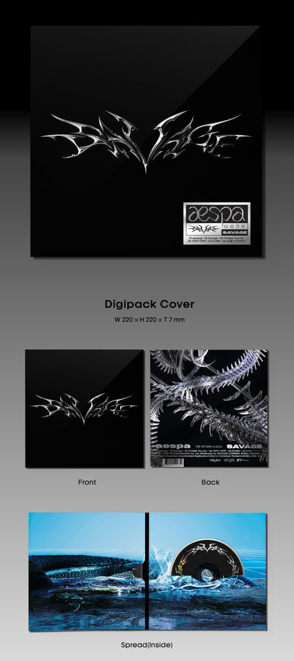 AESPA - Mini Album Vol.1 [SAVAGE] ( Synk Dive / Digipack Vers.) - KAEPJJANG SHOP (캡짱 숍)