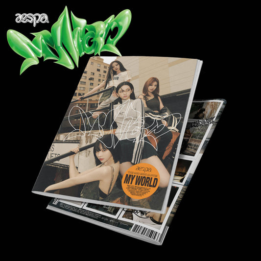 AESPA - Mini Album Vol.3 [MY WORLD] (Tabloid Ver.) - KAEPJJANG SHOP (캡짱 숍)
