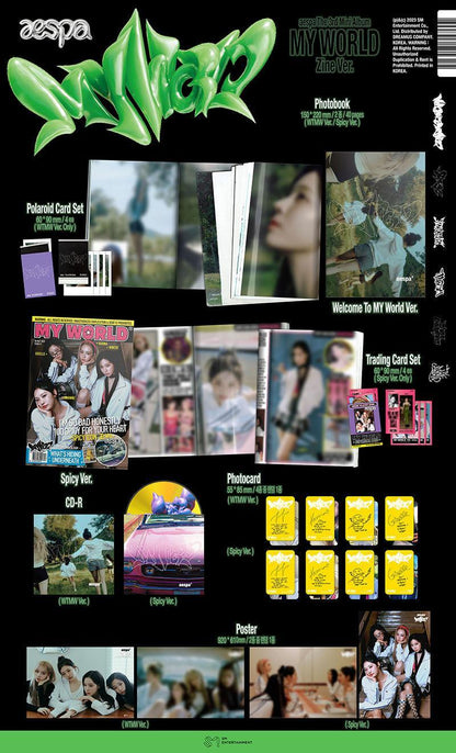 AESPA - Mini Album Vol.7 [MY WORLD] (Zine Ver.) - KAEPJJANG SHOP (캡짱 숍)