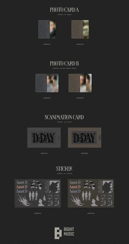 AGUST D (BTS) - 1st Solo Album [D-DAY] - KAEPJJANG SHOP (캡짱 숍)