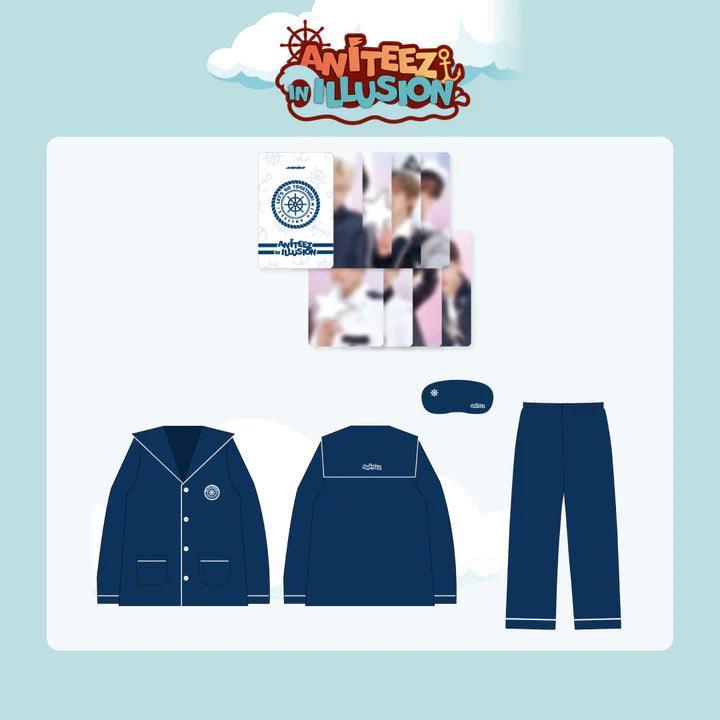 ATEEZ -ANITEEZ IN ILLUSION - (Official MD) : PAJAMAS & SLEEP SHADE SET - KAEPJJANG SHOP (캡짱 숍)