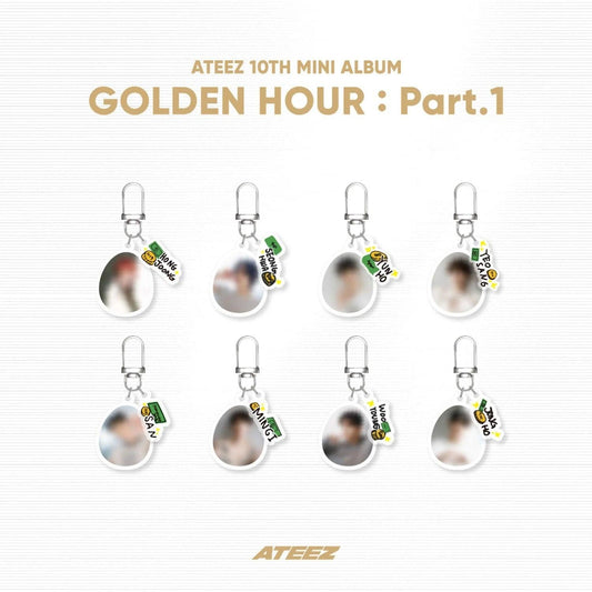 ATEEZ -[GOLDEN HOUR : PART 1] (Official MD) / RANDOM ACRYLIC KEYRING - KAEPJJANG SHOP (캡짱 숍)