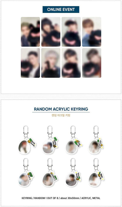 ATEEZ -[GOLDEN HOUR : PART 1] (Official MD) / RANDOM ACRYLIC KEYRING - KAEPJJANG SHOP (캡짱 숍)