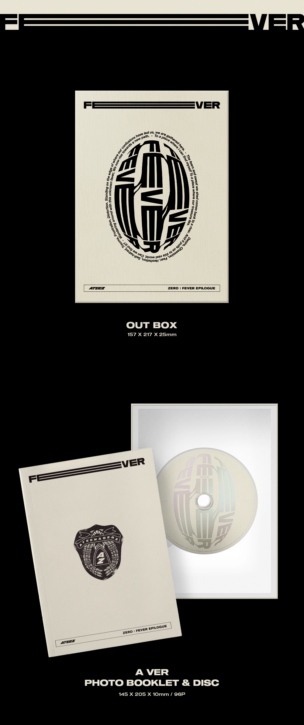 ATEEZ - Mini Album Vol.8 [ZERO : FEVER EPILOGUE] (Version A : Turbulence) - KAEPJJANG SHOP (캡짱 숍)