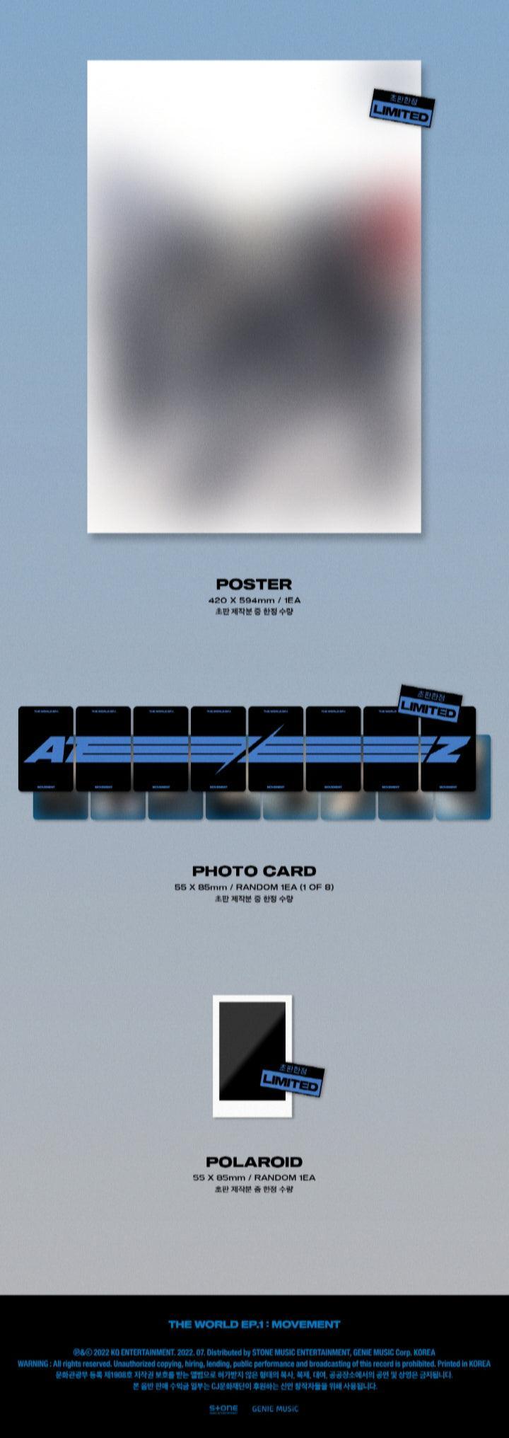 ATEEZ - Mini Album Vol.9 [THE WORLD EP.1 : MOVEMENT] (Version A) - KAEPJJANG SHOP (캡짱 숍)