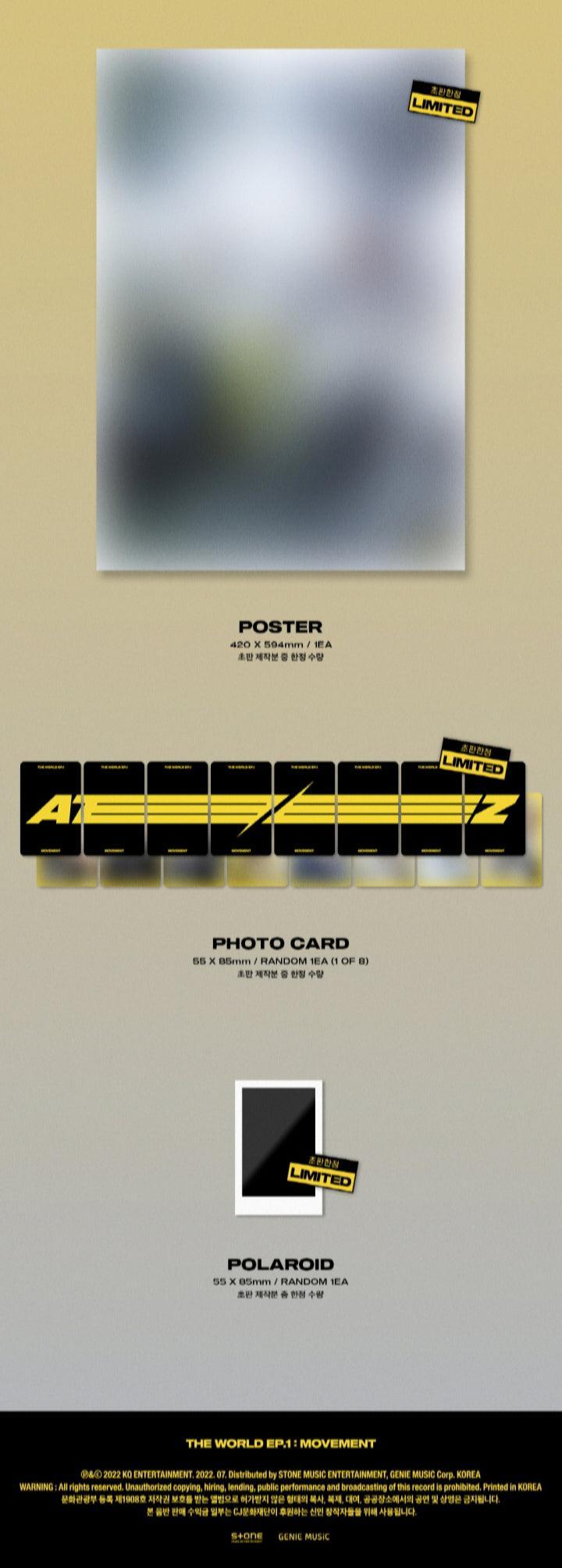 ATEEZ - Mini Album Vol.9 [THE WORLD EP.1 : MOVEMENT] (Version DIARY). - KAEPJJANG SHOP (캡짱 숍)