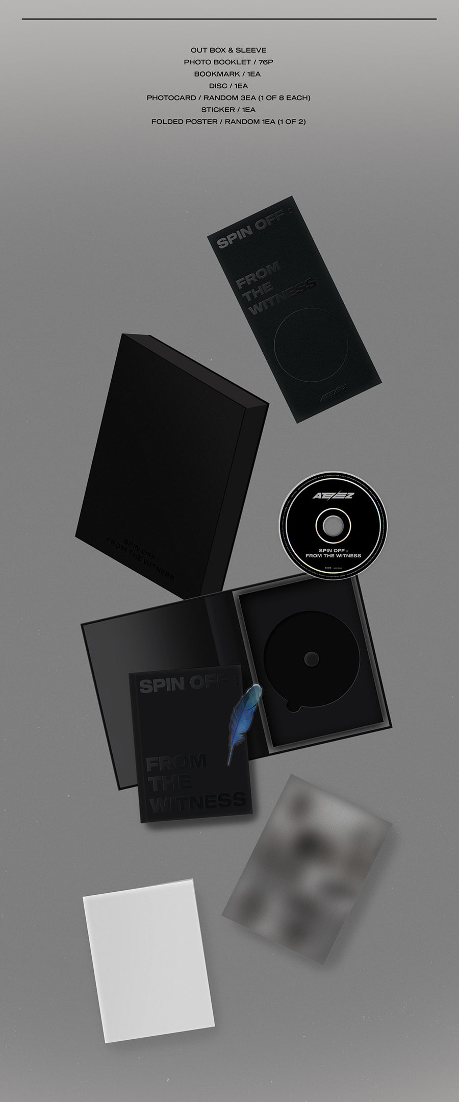 ATEEZ - Single Album vOL.1 [SPIN OFF : FROM THE WITNESS] (WITNESS VER.) (Limited Edition)) - KAEPJJANG SHOP (캡짱 숍)