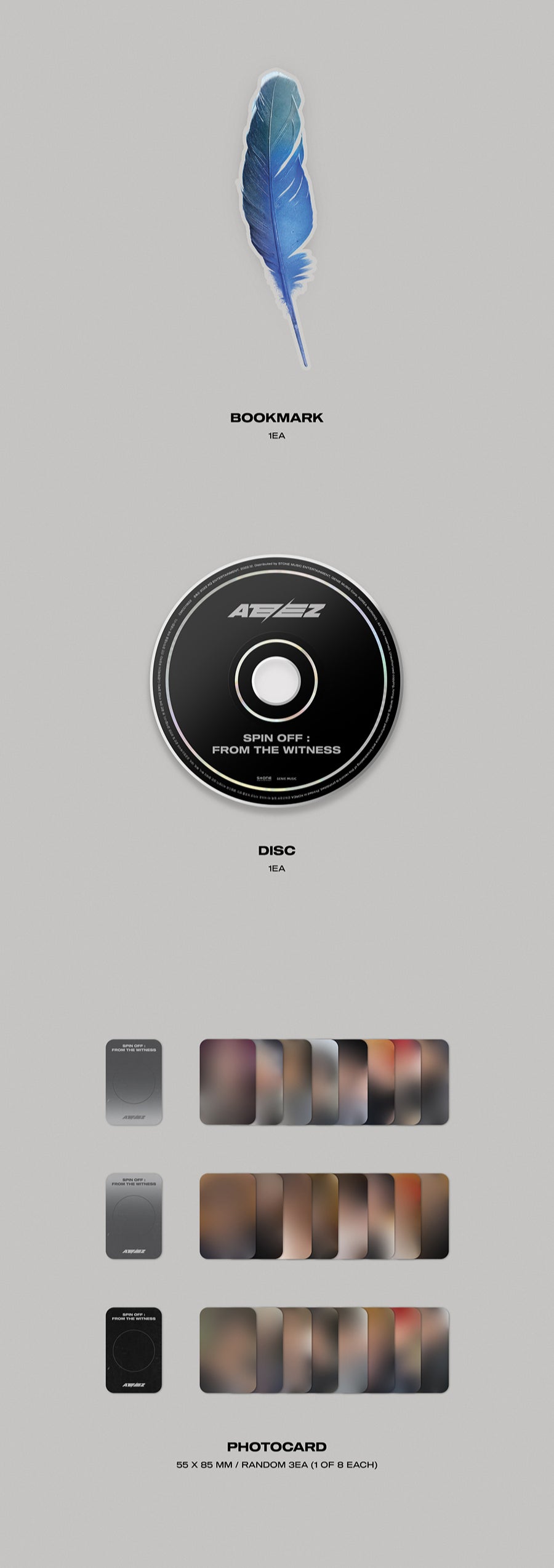 ATEEZ - Single Album vOL.1 [SPIN OFF : FROM THE WITNESS] (WITNESS VER.) (Limited Edition)) - KAEPJJANG SHOP (캡짱 숍)