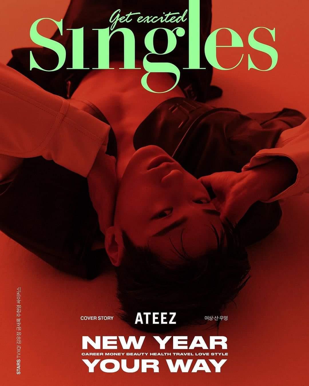 ATEEZ - SINGLES MAGAZINE (2024 January Issue) - KAEPJJANG SHOP (캡짱 숍)