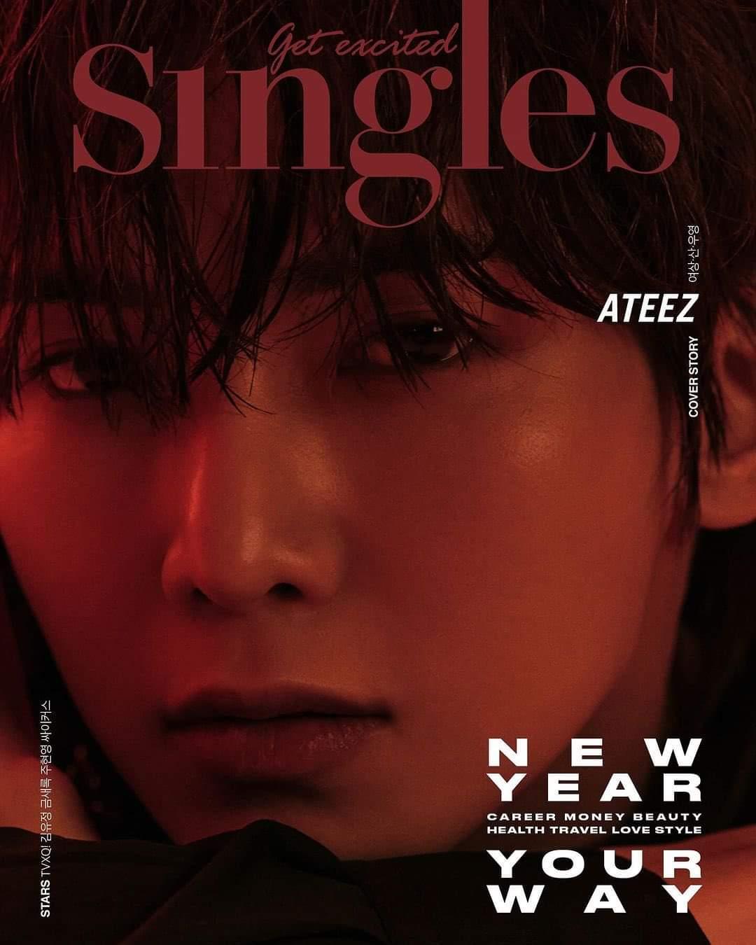 ATEEZ - SINGLES MAGAZINE (2024 January Issue) - KAEPJJANG SHOP (캡짱 숍)