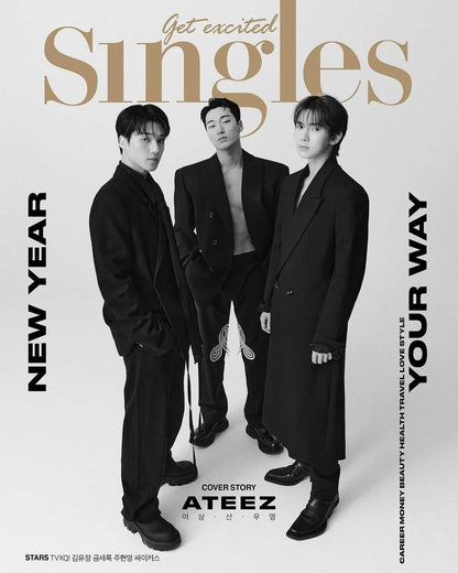 ATEEZ - SINGLES MAGAZINE (2024 January Issue) - KAEPJJANG SHOP (캡짱 숍)