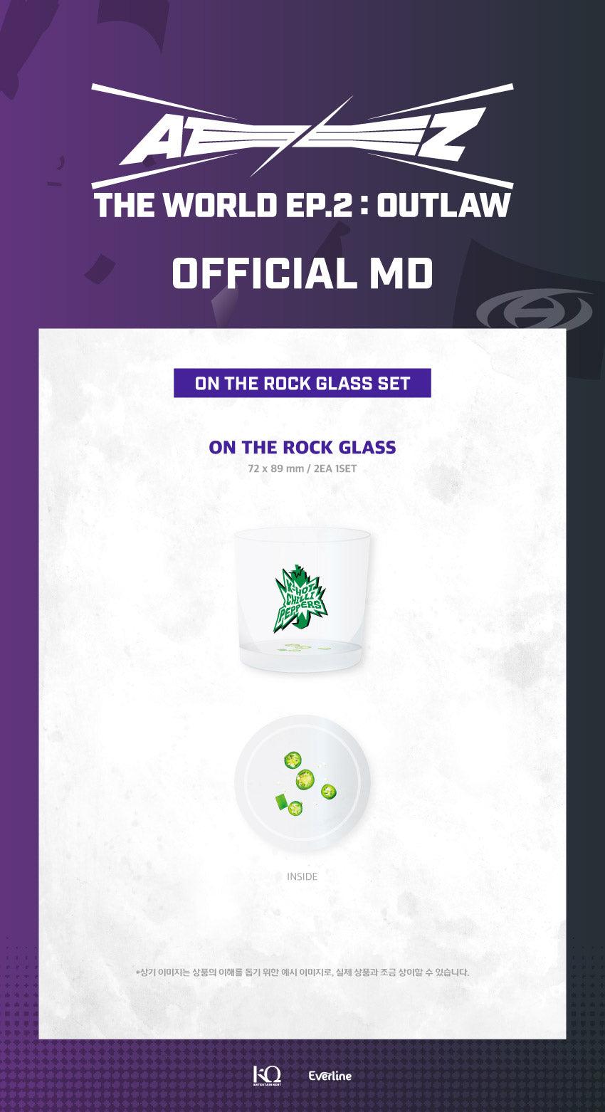 ATEEZ - [THE WORLD EP.2 OUTLAW] MD : ON THE ROCK GLASS SET - KAEPJJANG SHOP (캡짱 숍)