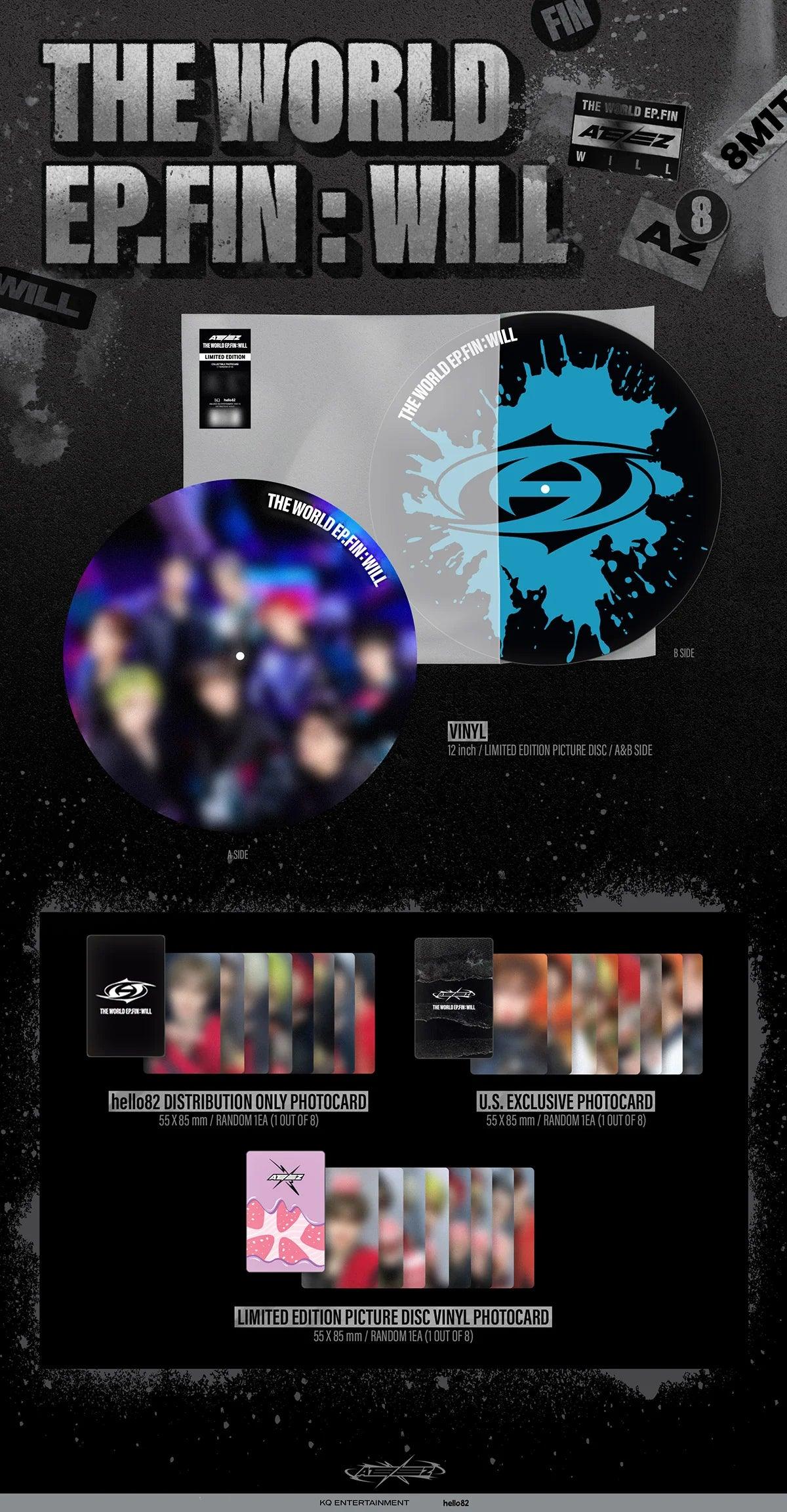 ATEEZ - [THE WORLD EP. FIN : WILL] (Limited Edition Picture Disc Vinyl) - KAEPJJANG SHOP (캡짱 숍)