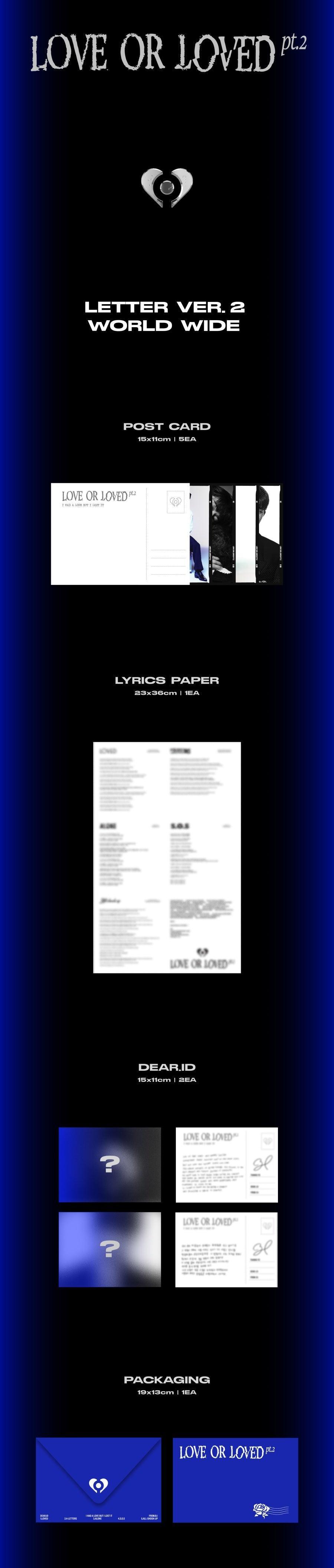 B.I- [Love Or Loved Part.2] (ASIA Letter version) - KAEPJJANG SHOP (캡짱 숍)