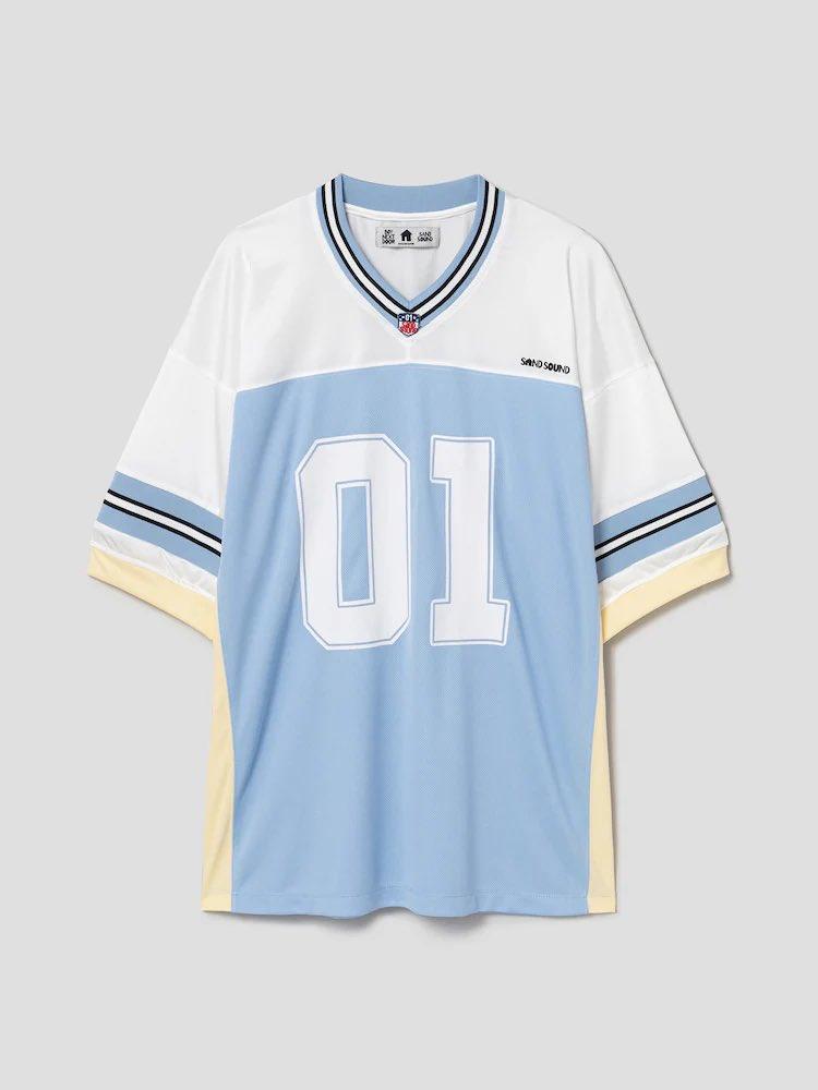 BOYNEXTDOOR - [SAND SOUND CAPSULE COLLECTION] (Official MD) / FOOTBALL NUMBER T SHIRT(Light Blue) - KAEPJJANG SHOP (캡짱 숍)