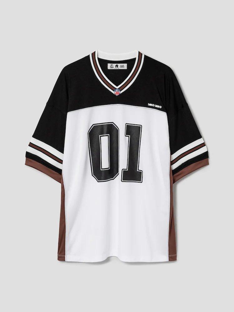 BOYNEXTDOOR - [SAND SOUND CAPSULE COLLECTION] (Official MD) / FOOTBALL NUMBER T SHIRT (Light Brown) - KAEPJJANG SHOP (캡짱 숍)