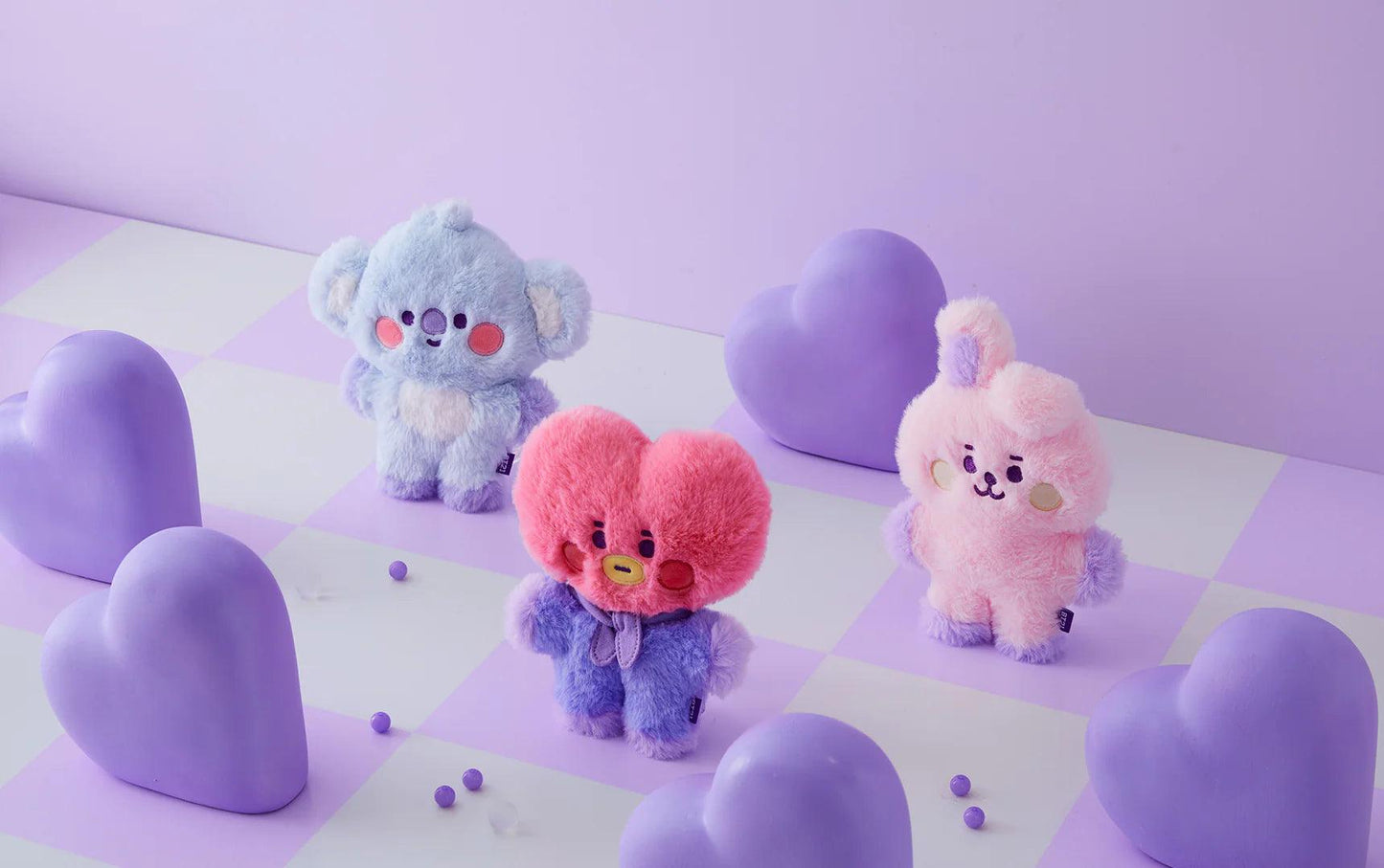 [BT21] BTS Line Friends Collaboration - Baby Flat Fur Standing Doll - KAEPJJANG SHOP (캡짱 숍)