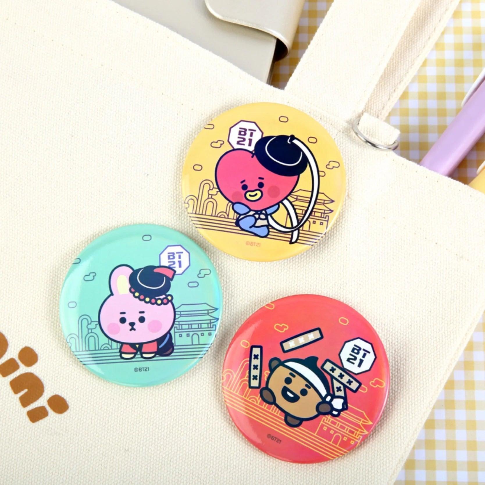 BT21 X Monopoly Collaboration - Can Badge [Hanbok] (Line Friend) - KAEPJJANG SHOP (캡짱 숍)