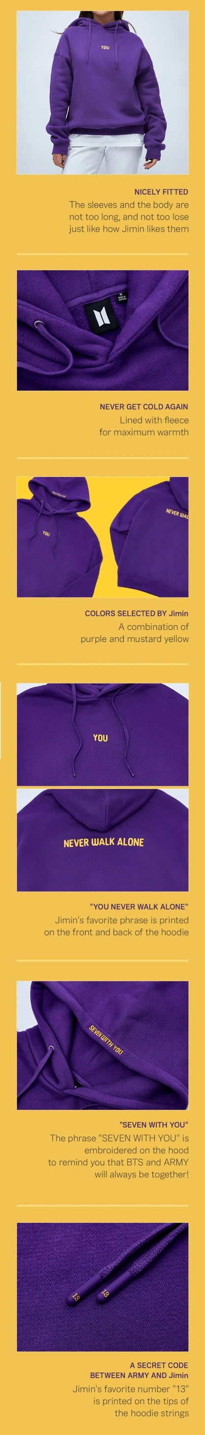 BTS - ARTIST-MADE COLLECTION by JIMIN - WITH YOU HOODIE - KAEPJJANG SHOP (캡짱 숍)