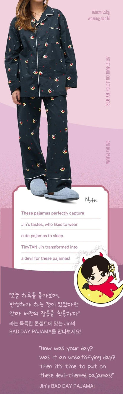 BTS - ARTIST-MADE COLLECTION by JIN- BAD DAY PAJAMA - KAEPJJANG SHOP (캡짱 숍)