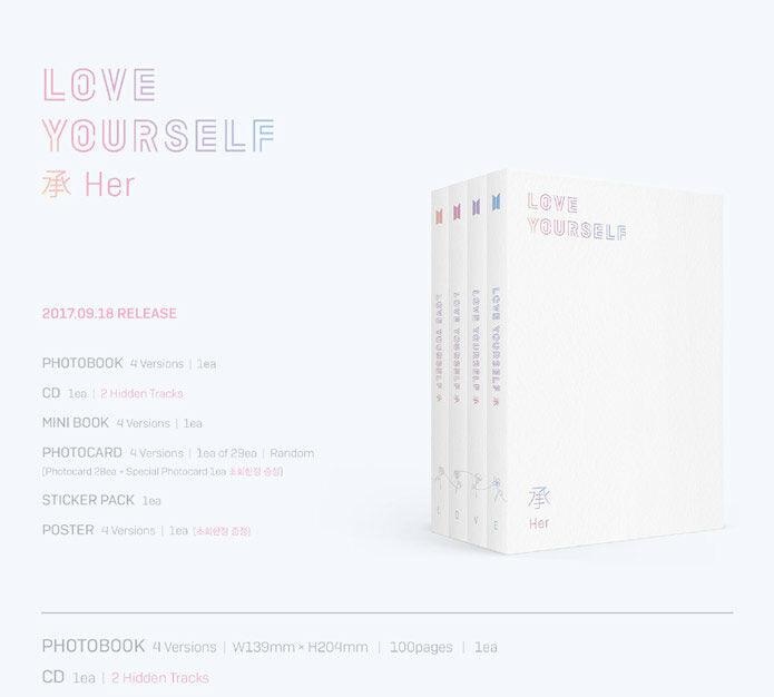 BTS - Mini Album Vol.5 [LOVE YOURSELF 承 'Her'] - KAEPJJANG SHOP (캡짱 숍)