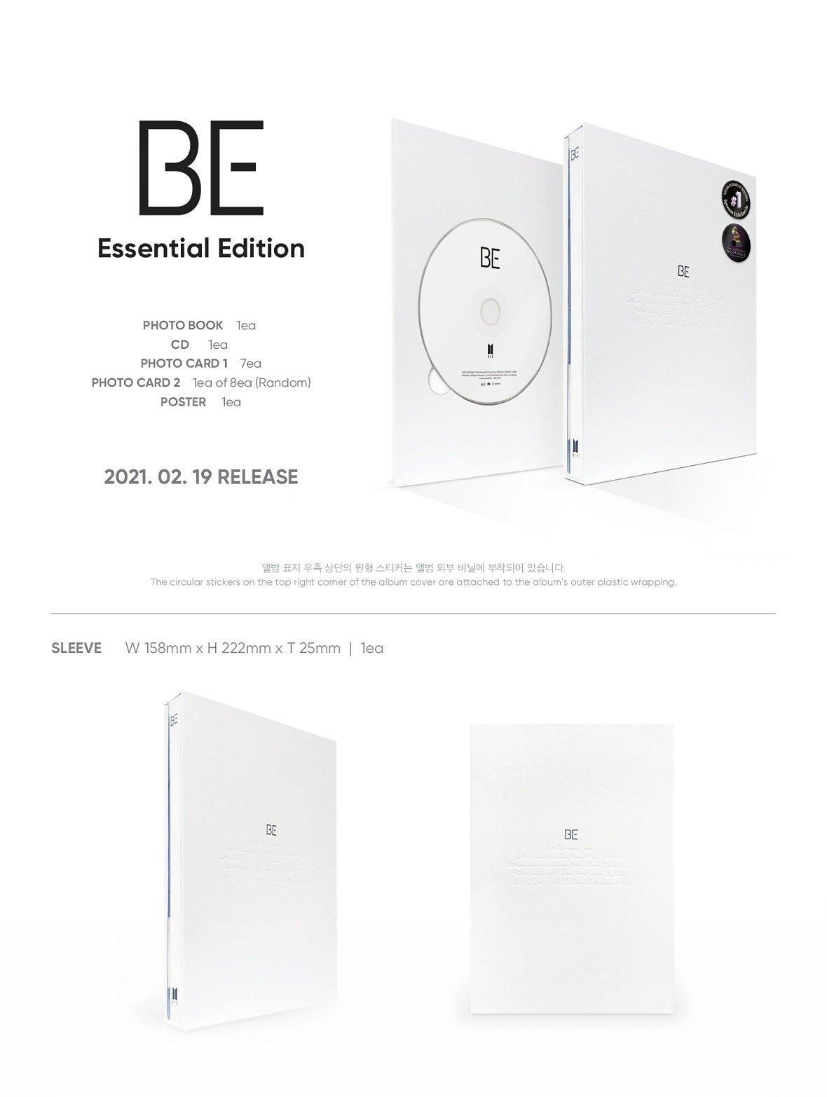 BTS - Mini Album Vol.7 [BE] (Essential Edition) - KAEPJJANG SHOP (캡짱 숍)