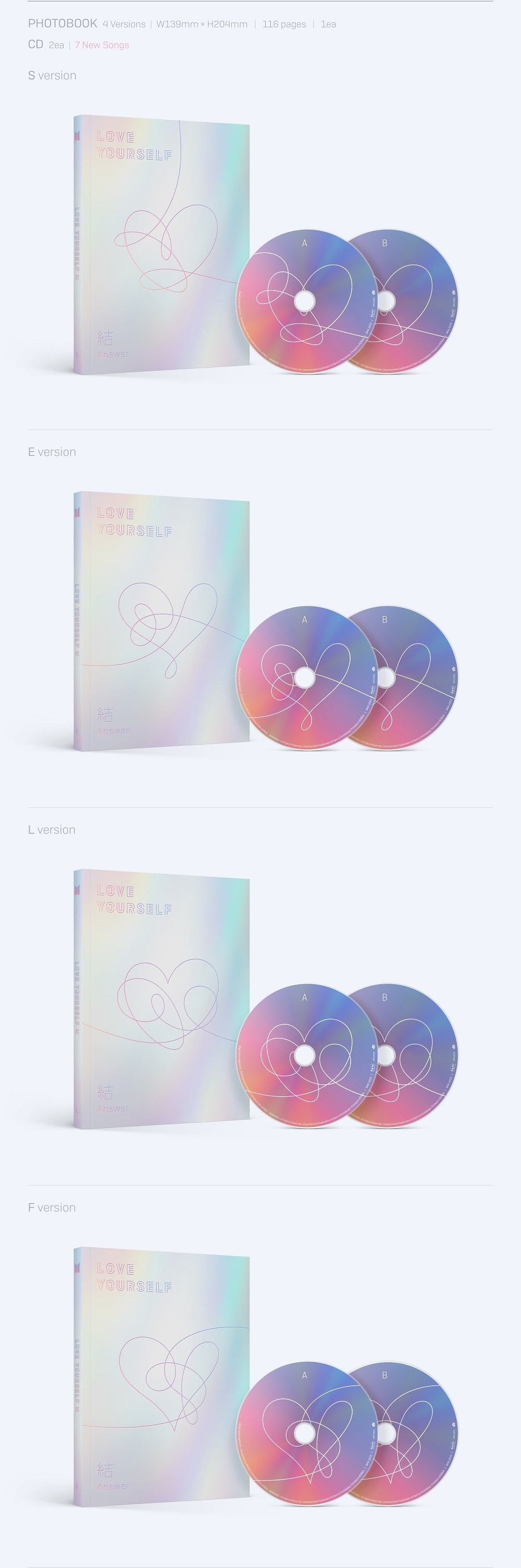 BTS - Repackage Album [LOVE YOURSELF 結 ‘Answer’] - KAEPJJANG SHOP (캡짱 숍)