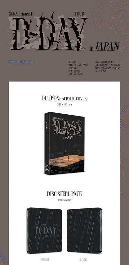 BTS SUGA - AGUST D TOUR D-DAY IN JAPAN (DVD) - KAEPJJANG SHOP (캡짱 숍)