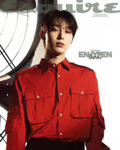 ENHYPEN - ESQUIRE KOREA MAGAZINE COVER - (2024 March Issue) - KAEPJJANG SHOP (캡짱 숍)