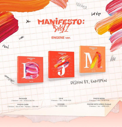 ENHYPEN - Mini Album Vol.3 [MANIFESTO: DAY 1] (Edition ENGENE) - KAEPJJANG SHOP (캡짱 숍)