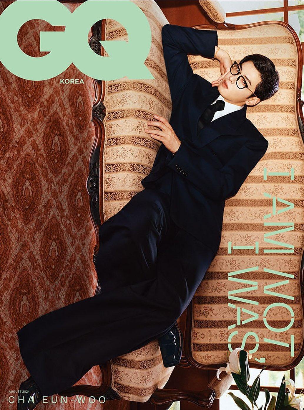 GQ KOREA MAGAZINE ( 2024 AUGUST Issue) / Cover : CHA EUN WOO - KAEPJJANG SHOP (캡짱 숍)