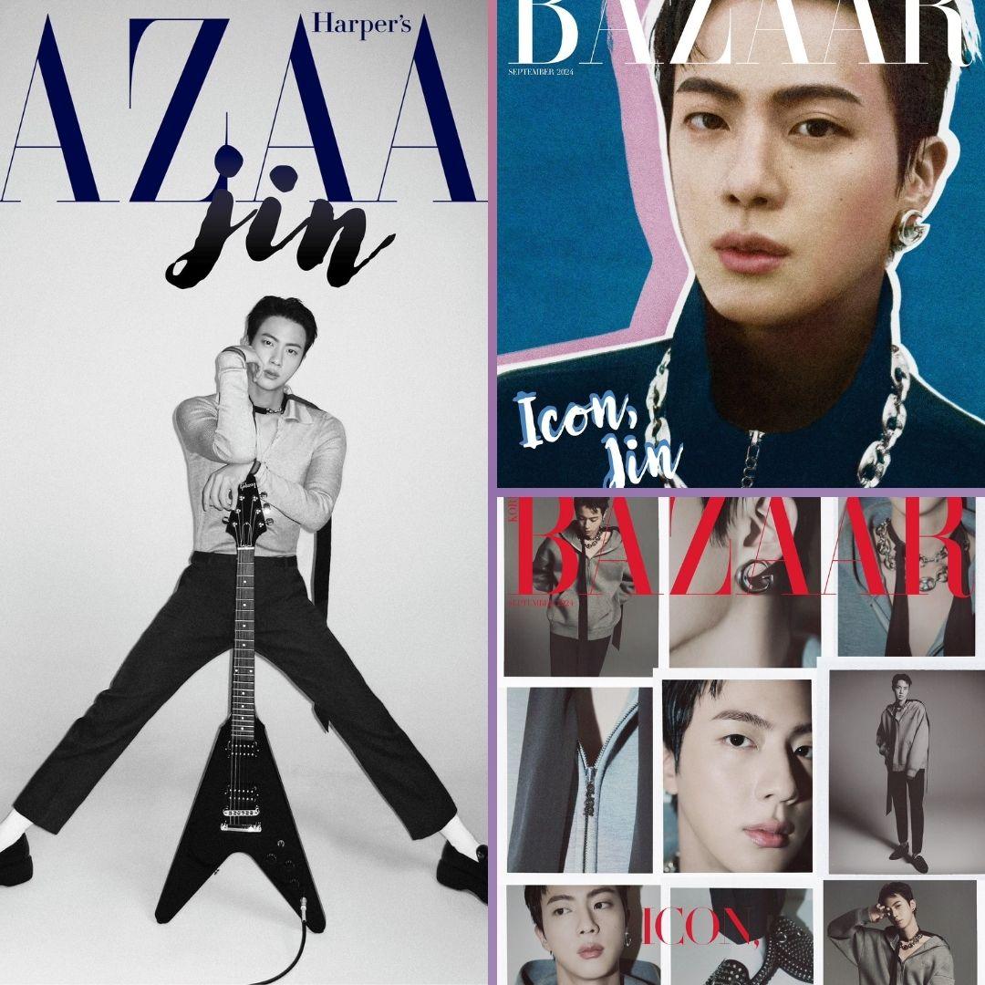 HARPER'S BAZAAR MAGAZINE ( 2024 September Issue) Cover : Jin - KAEPJJANG SHOP (캡짱 숍)