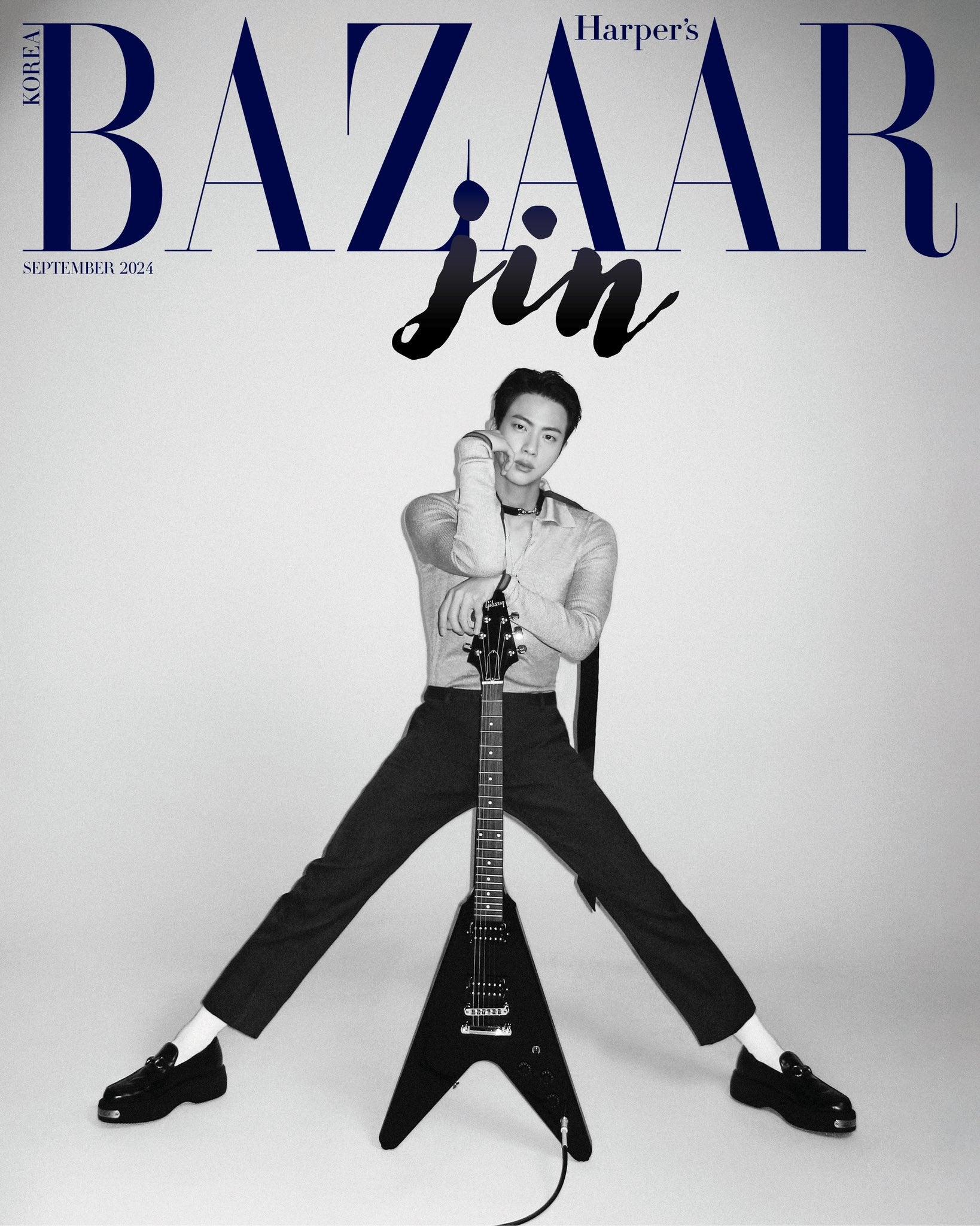 HARPER'S BAZAAR MAGAZINE ( 2024 September Issue) Cover : Jin - KAEPJJANG SHOP (캡짱 숍)