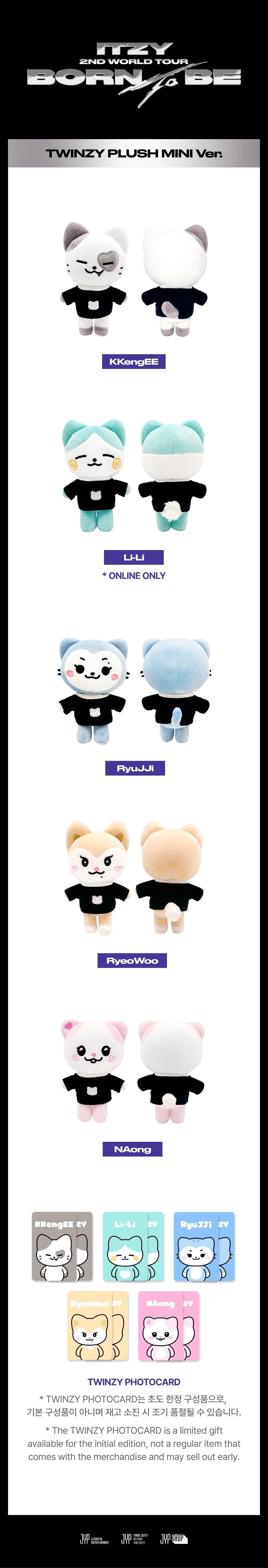 ITZY - [BORN TO BE] in Seoul MD : TWINZY PLUSH DOLL (MINI Vers.) - KAEPJJANG SHOP (캡짱 숍)