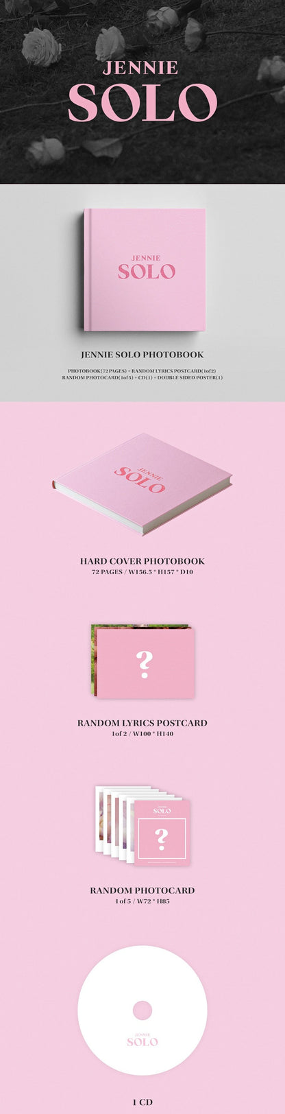 JENNIE (BLACKPINK) - [SOLO] (Photobook + CD) - KAEPJJANG SHOP (캡짱 숍)