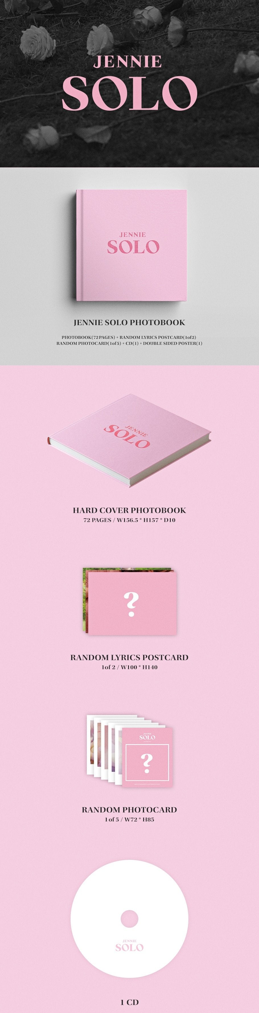 JENNIE (BLACKPINK) - [SOLO] (Photobook + CD) - KAEPJJANG SHOP (캡짱 숍)