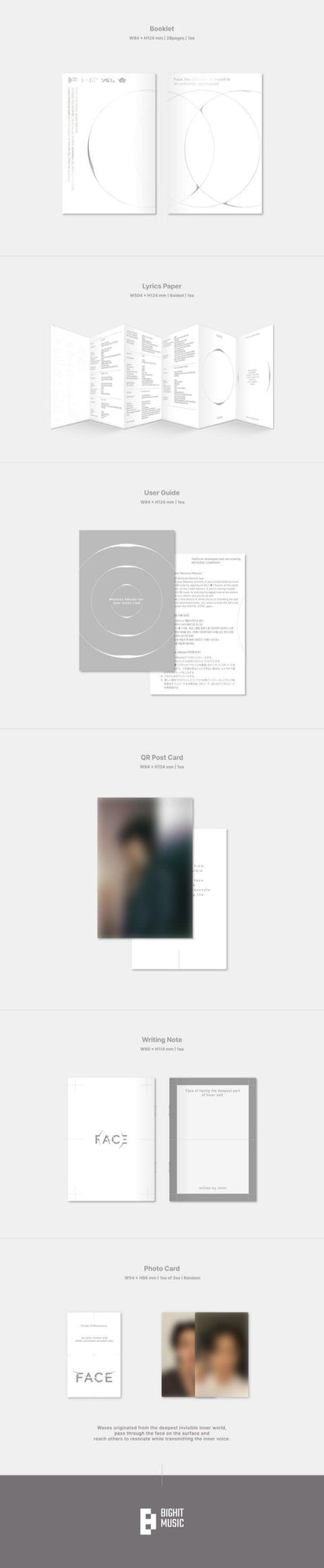JIMIN (BTS) - Solo Mini Album Vol.1 [FACE] (Weverse Ver.) - KAEPJJANG SHOP (캡짱 숍)