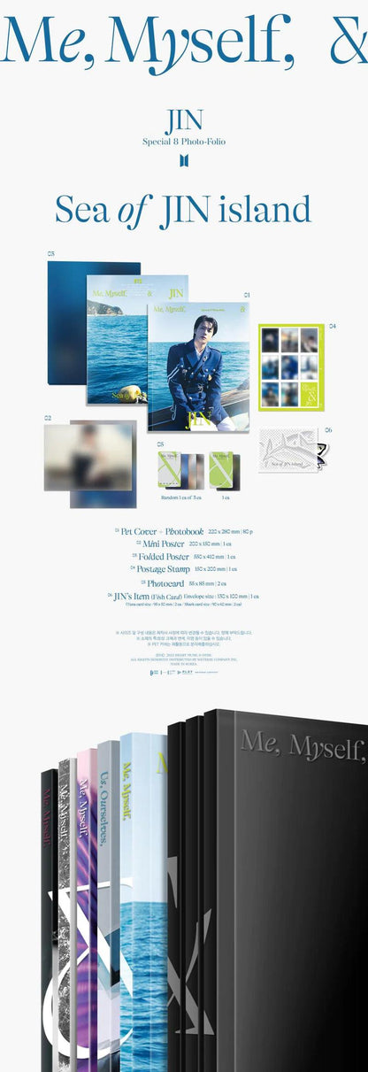 JIN (BTS) - Special 8 Photo-Folio [Me, Myself, and Jin] - [Sea of Jin] - KAEPJJANG SHOP (캡짱 숍)