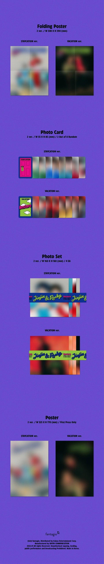 JINJIN & ROCKY (ASTRO) - Mini Album Vol.1 |RESTORE] - KAEPJJANG SHOP (캡짱 숍)