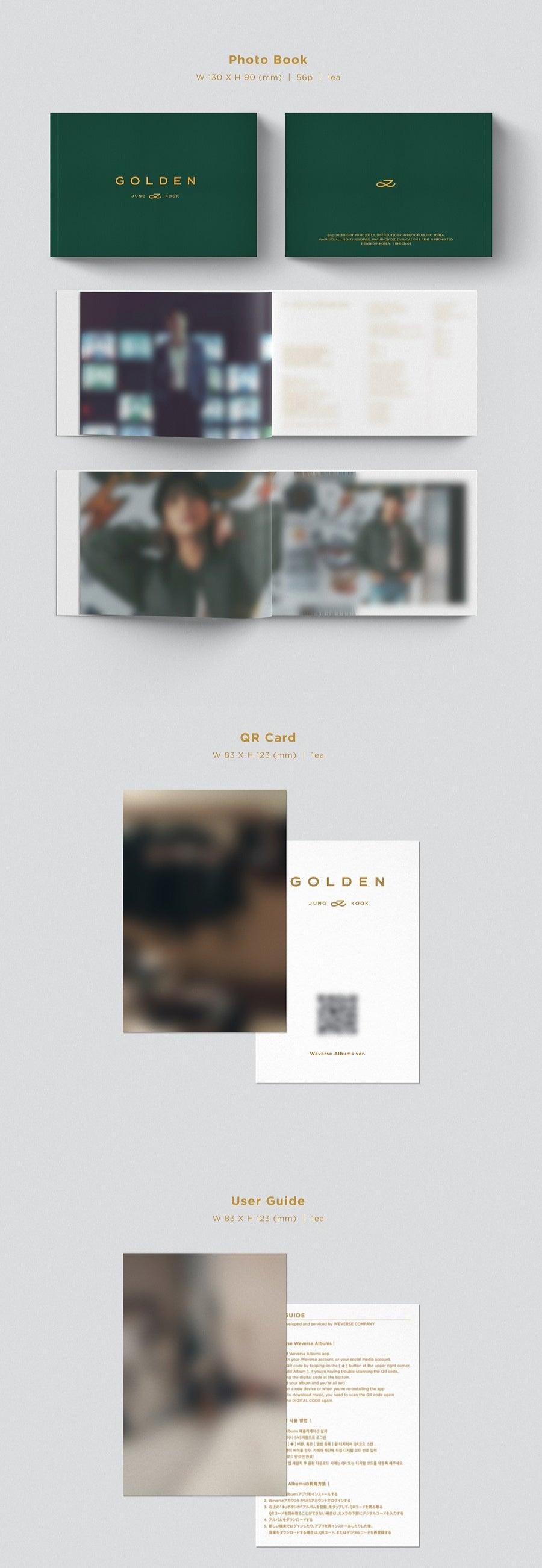 JUNGKOOK (BTS) - [GOLDEN] (Weverse album) - KAEPJJANG SHOP (캡짱 숍)