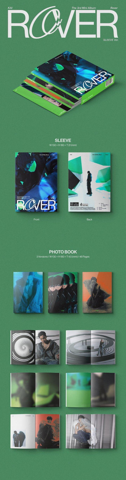 KAI (EXO) - Mini Album Vol. 3 - [ROVER] (Sleeve vers.) - KAEPJJANG SHOP (캡짱 숍)