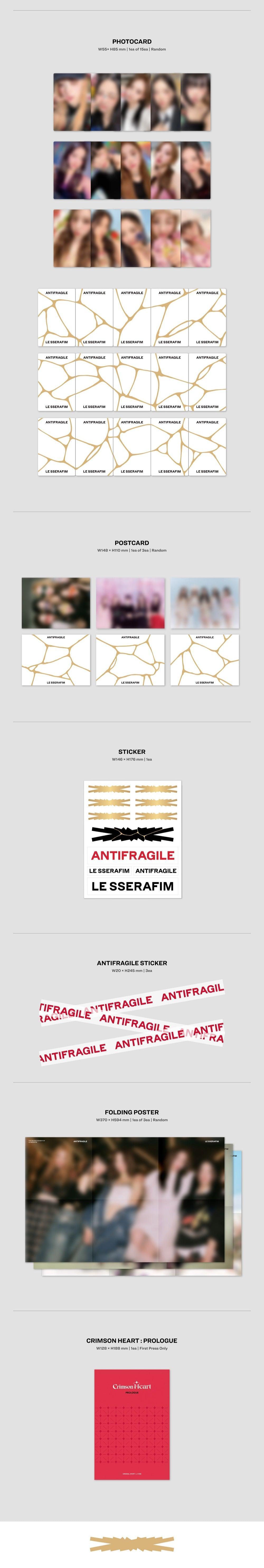 LE SSERAFIM - Mini Album Vol.2 [ANTIFRAGILE] - KAEPJJANG SHOP (캡짱 숍)