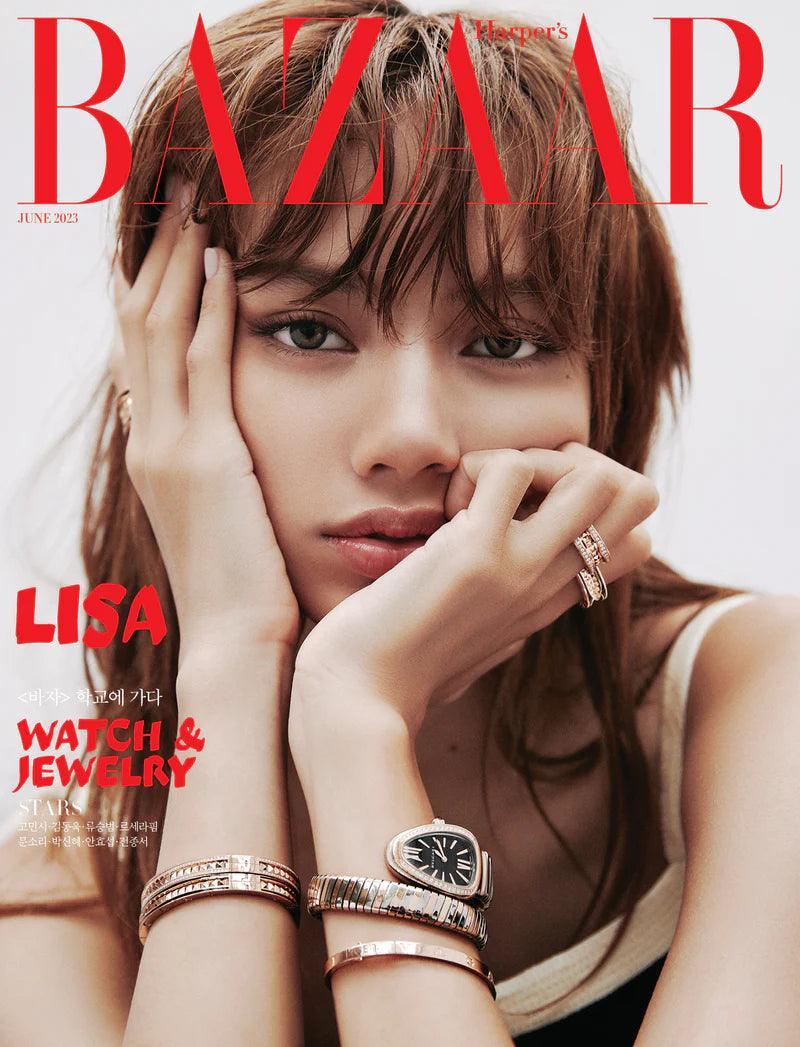 LISA (BLACKPINK) - HARPER'S BAZAAR MAGAZINE (June 2023) - KAEPJJANG SHOP (캡짱 숍)