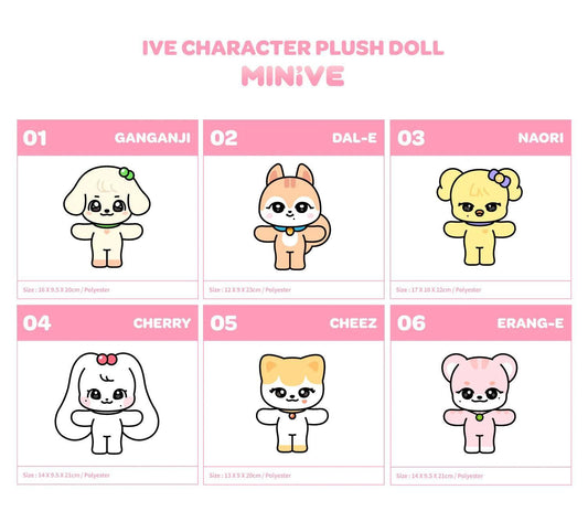 MINIVE (IVE) - Official Goods / MD : CHARACTER PLUSH DOLL - KAEPJJANG SHOP (캡짱 숍)