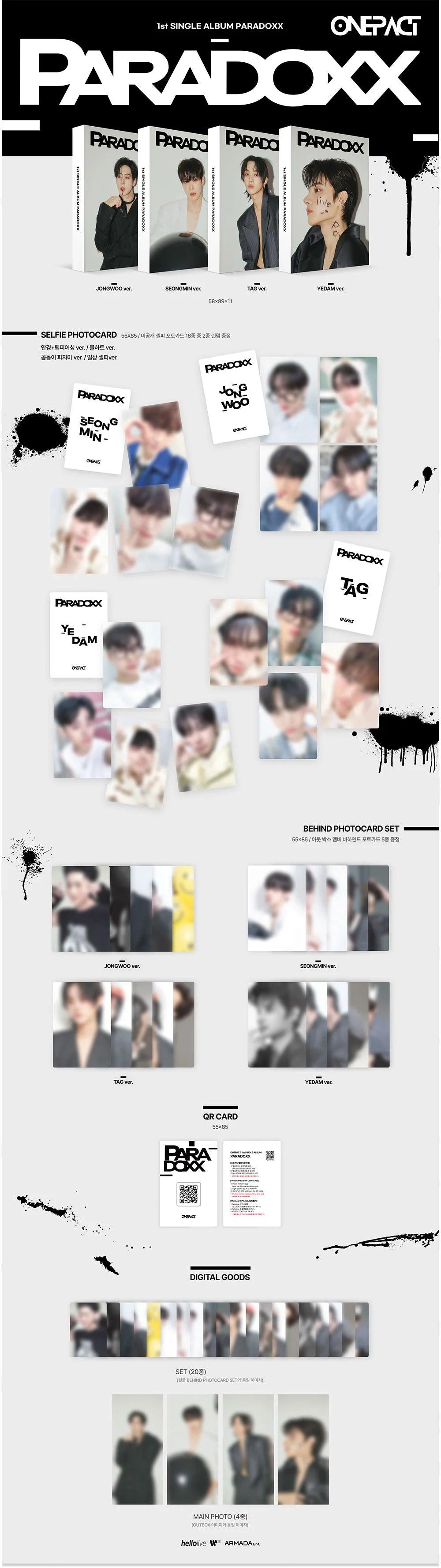 ONE PACT - [PARADOXX] (Photocard Ver. ) - KAEPJJANG SHOP (캡짱 숍)